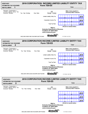 Kentucky Corporation Income Tax Estimated Voucher