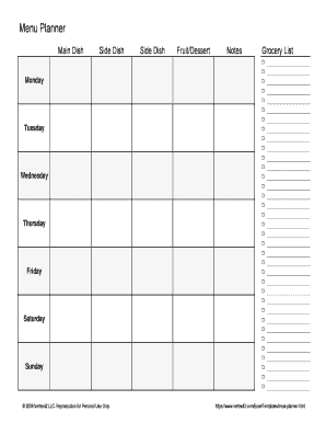 Meal Planner Template
