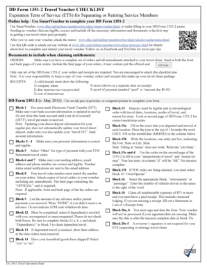 DD Form 1351-2 Travel Voucher CHECKLIST Expiration Term of - dfas