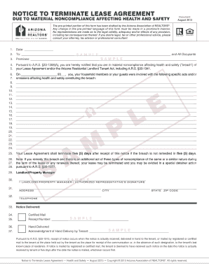 Notice to Terminate Lease Agreement