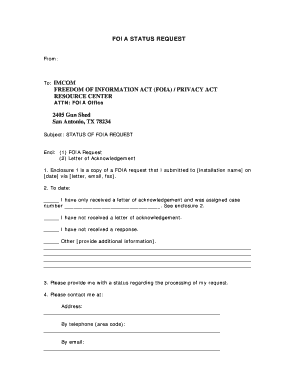 FOIA Status Request Form