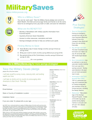Military Saves Pledge Form