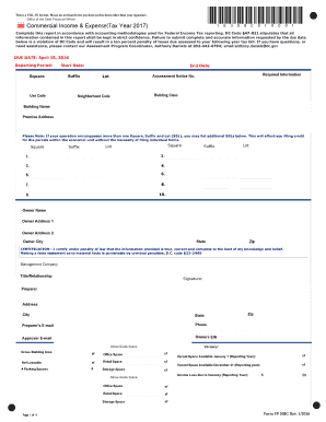 Commercial Income & Expense Report (Tax Year 2017)
