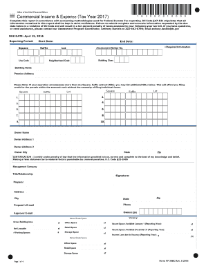 DC Commercial Income & Expense Report