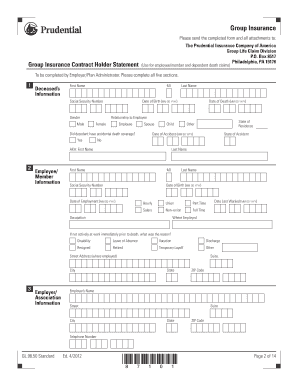 Group Life Insurance Claim Form