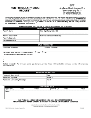 Non-Formulary Drug Request Form