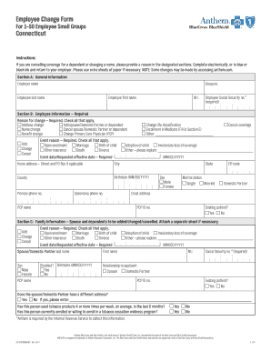 Employee Change Form