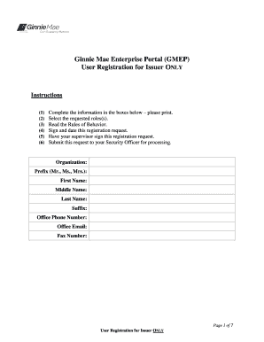 Ginnie Mae Issuer Registration Form