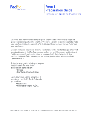 FedEx Trade Networks Form 1