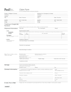 FedEx Claim Form