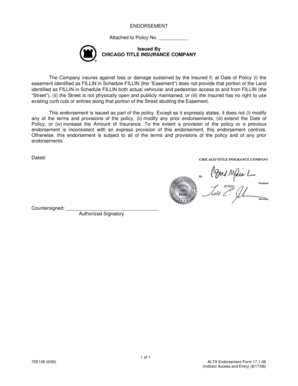 ALTA Endorsement Form 17.1-06