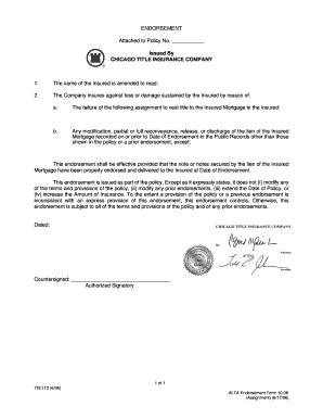 ALTA Endorsement Form 10-06