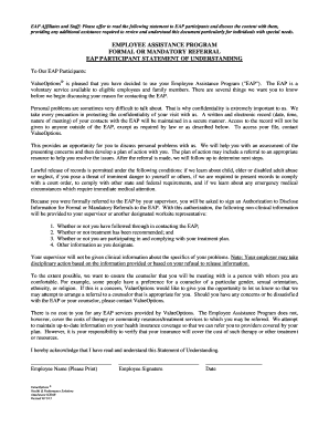 EAP Participant Statement of Understanding