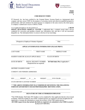 CORI Request Form