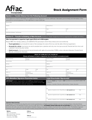 Stock Assignment Form