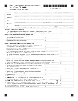 2015 Rhode Island Composite Income Tax Return