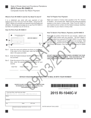 Rhode Island Composite Income Tax Return Payment Form