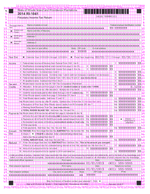 2014 Rhode Island Fiduciary Income Tax Return