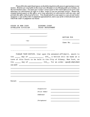 Motion for Appellate Division