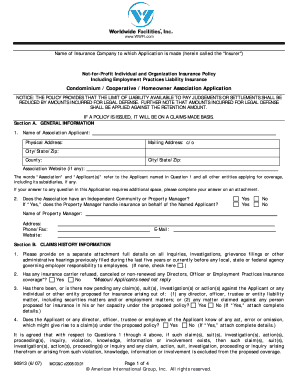 Condominium Insurance Application Form