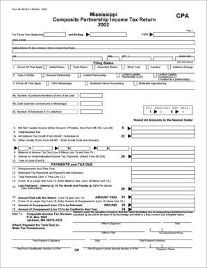 Mississippi Composite Partnership Income Tax Return