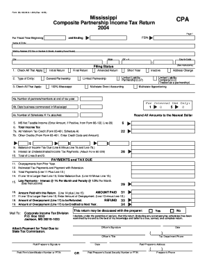Mississippi Composite Partnership Income Tax Return