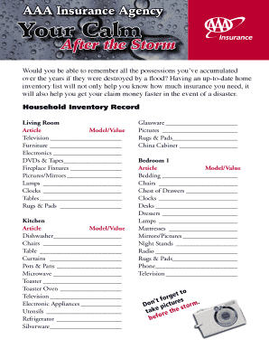 Household Inventory Record