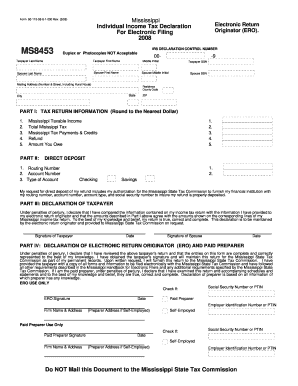 Mississippi Individual Income Tax Declaration