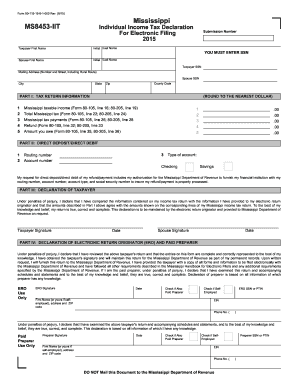 Mississippi Individual Income Tax Declaration