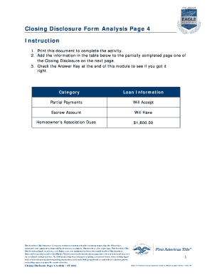 Closing Disclosure Form
