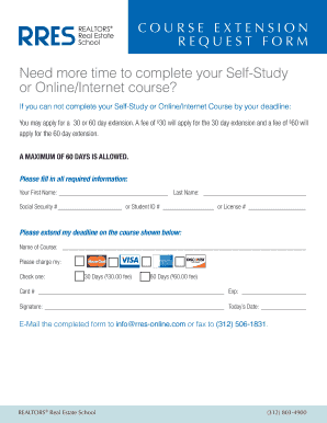 Course Extension Request Form