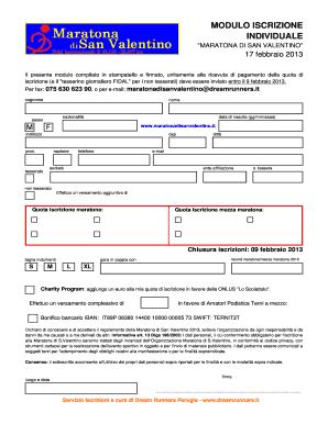 Modulo Iscrizione