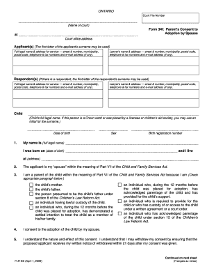 Parent’s Consent to Adoption by Spouse