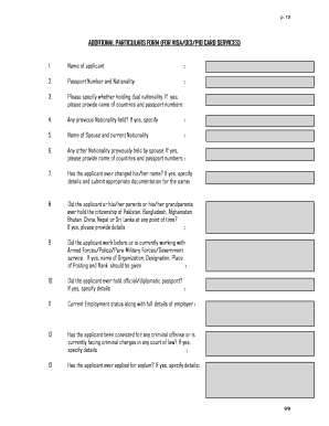 India Tourist Visa Application Form