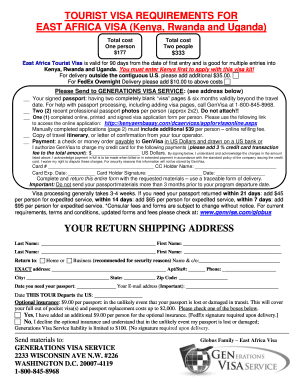 East Africa Tourist Visa Application