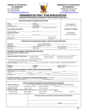 Demande de Visa