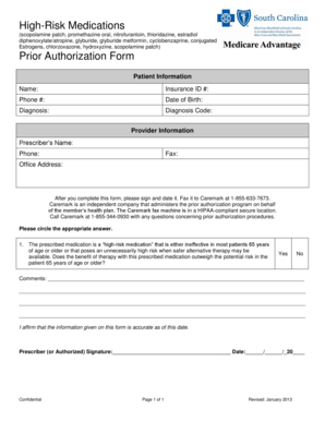 High-Risk Medications Prior Authorization Form