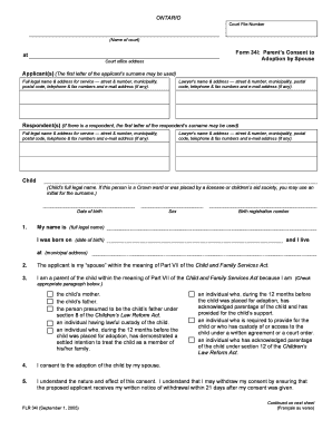 Parent’s Consent to Adoption by Spouse