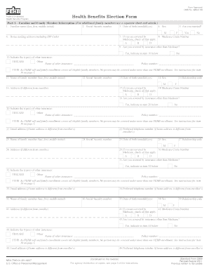 US Federal Employee Health Benefits Election Form