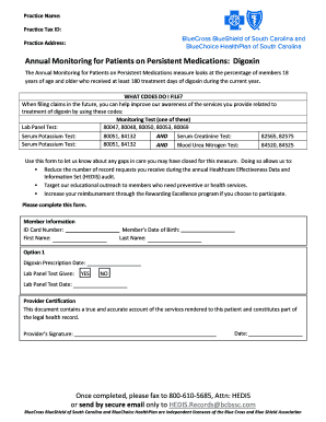 Annual Monitoring for Patients on Digoxin