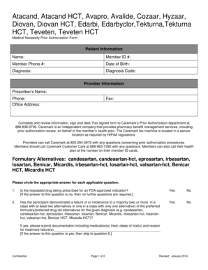 Medical Necessity Prior Authorization Form