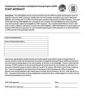 HPRP Staff Affidavit