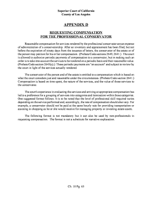 California Conservatorship Compensation Request Form