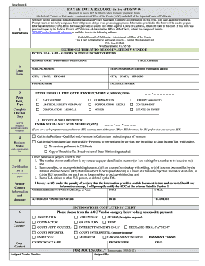 California Payee Data Record