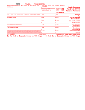 Form 1099-H Health Coverage Tax Credit Advance Payments