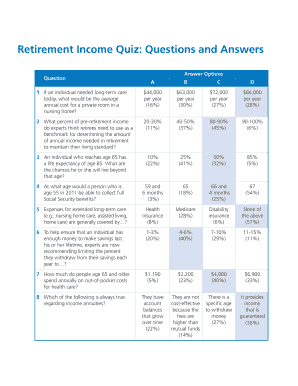 Retirement Income Quiz