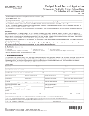 Pledged Asset Account Application