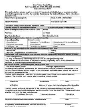 Medical Release Form