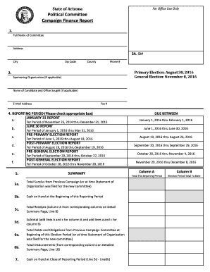 Arizona Campaign Finance Report