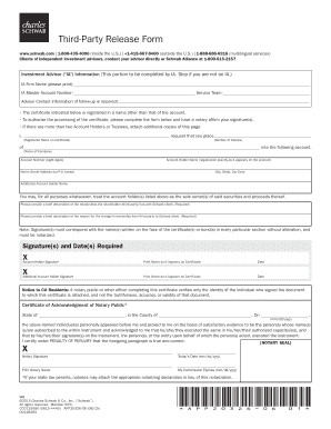 Charles Schwab Third-Party Release Form